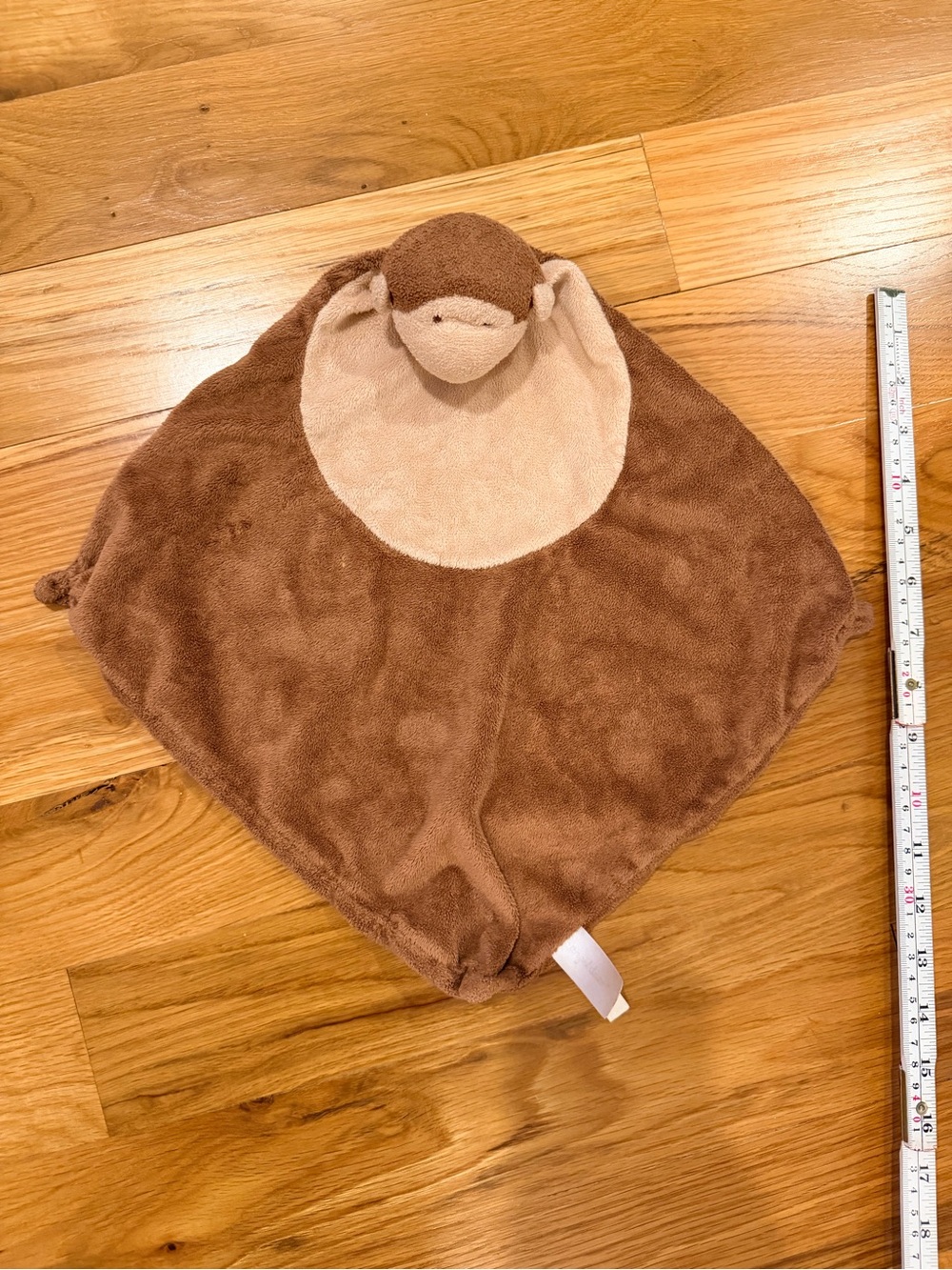 Angel Dear Brown Monkey Lovey Security Blanket - Two-Tone Plush